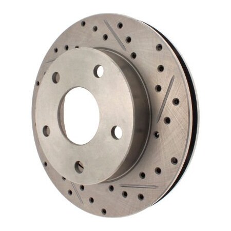 Centric StopTech Select Sport Drilled and Slotted Brake Rotor; Front Left, StopTech 227.67029L